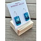 BARBARA MELLEN Handcrafted Dichroic Glass Earrings  #126