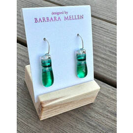 BARBARA MELLEN Handcrafted Dichroic Glass Earrings  #127