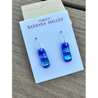 BARBARA MELLEN Handcrafted Dichroic Glass Earrings  #128