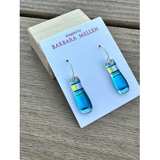 BARBARA MELLEN Handcrafted Dichroic Glass Earrings  #129