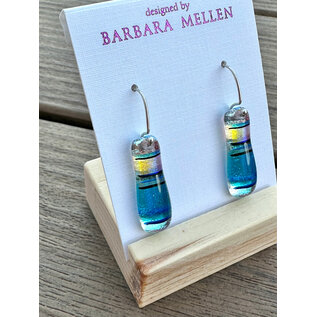 BARBARA MELLEN Handcrafted Dichroic Glass Earrings  #129