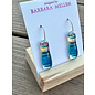 BARBARA MELLEN Handcrafted Dichroic Glass Earrings  #129