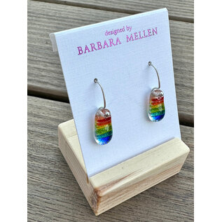 BARBARA MELLEN Handcrafted Dichroic Glass Earrings  #130