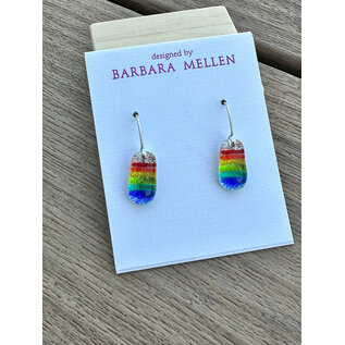 BARBARA MELLEN Handcrafted Dichroic Glass Earrings  #130