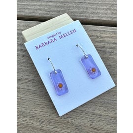 BARBARA MELLEN Handcrafted Dichroic Glass Earrings  #131