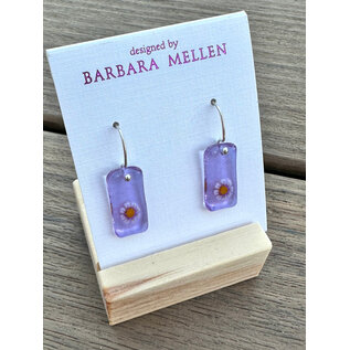 BARBARA MELLEN Handcrafted Dichroic Glass Earrings  #131