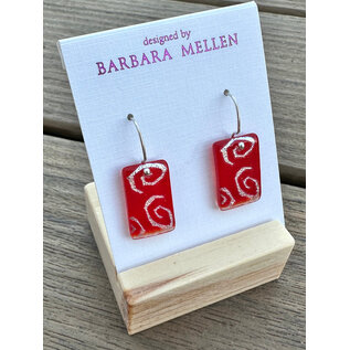 BARBARA MELLEN Handcrafted Dichroic Glass Earrings  #132