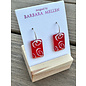 BARBARA MELLEN Handcrafted Dichroic Glass Earrings  #132