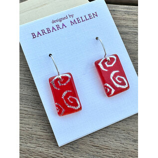BARBARA MELLEN Handcrafted Dichroic Glass Earrings  #132