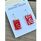BARBARA MELLEN Handcrafted Dichroic Glass Earrings  #132