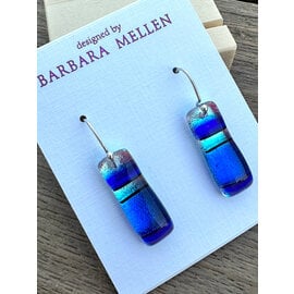 BARBARA MELLEN Handcrafted Dichroic Glass Earrings  #133