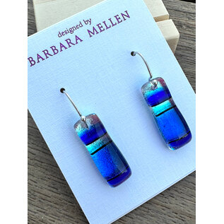 BARBARA MELLEN Handcrafted Dichroic Glass Earrings  #133