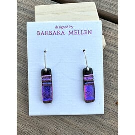 BARBARA MELLEN Handcrafted Dichroic Glass Earrings  #134