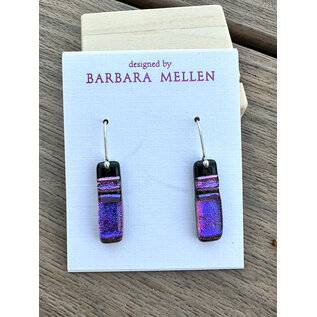 BARBARA MELLEN Handcrafted Dichroic Glass Earrings  #134