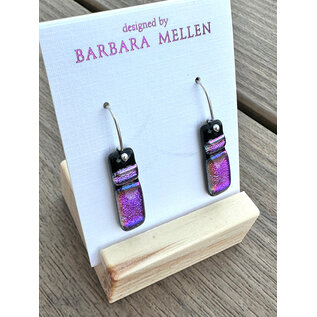 BARBARA MELLEN Handcrafted Dichroic Glass Earrings  #134