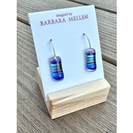 BARBARA MELLEN Handcrafted Dichroic Glass Earrings  #135