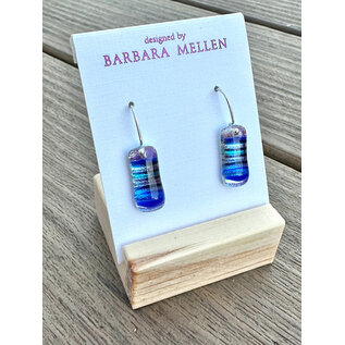 BARBARA MELLEN Handcrafted Dichroic Glass Earrings  #135