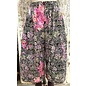 KAMALA DESIGNS JESSE CROP PANT-  GREENS / PLUM LEAVES BATIK - MEDIUM