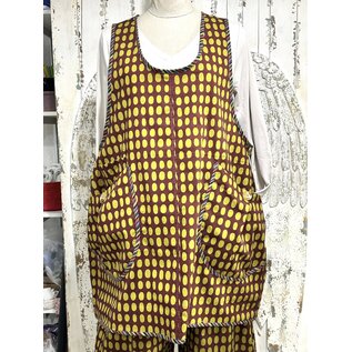 KAMALA DESIGNS APRIL APRON - ACORN AND OLIVE OVALS
