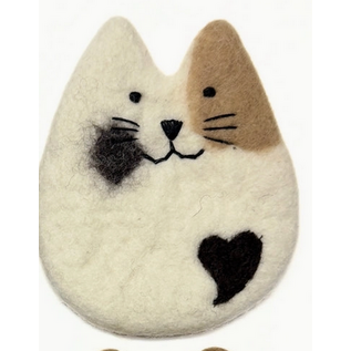 FELTED CAT COASTER - FAIR TRADE