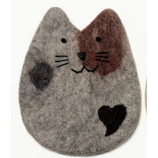 FELTED CAT COASTER - FAIR TRADE