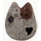 FELTED CAT COASTER - FAIR TRADE