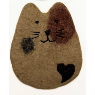 FELTED CAT COASTER - FAIR TRADE