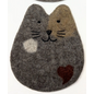 FELTED CAT COASTER - FAIR TRADE