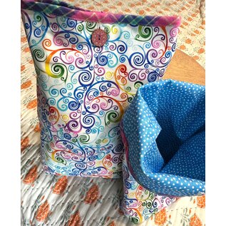One Of A Kind Handmade Item USEFUL LITTLE BAG - COLORFUL SWIRLS