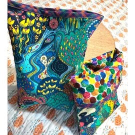 One Of A Kind Handmade Item USEFUL LITTLE BAG - PARADISO / DOTS INSIDE