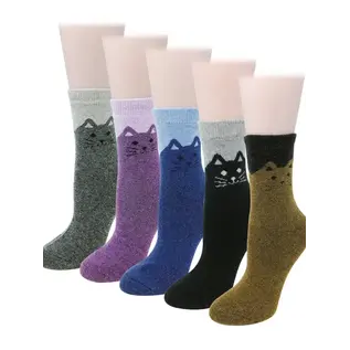 PEEKING CAT SOCKS - WOOL BLEND