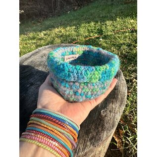 HANDMADE WOOL  BOWL - tropics