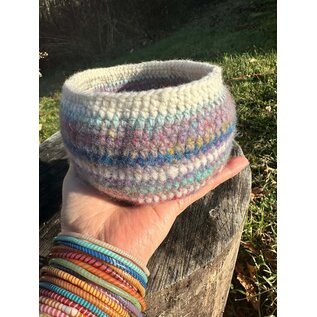 HANDMADE WOOL  BOWL - FOG