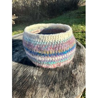 HANDMADE WOOL  BOWL - FOG