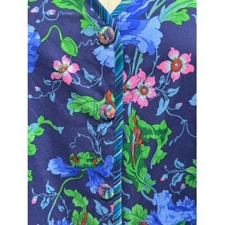 MYRA TUNIC -  PHILIP JACOBS BLUE PAPAVER (KAFFE FASSETT) - XXL