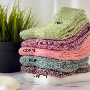 TWIST YARN WOOL BLEND SOCKS