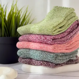 TWIST YARN WOOL BLEND SOCKS