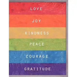 RAINBOW WORDS BLANK NOTE CARD