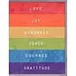RAINBOW WORDS BLANK NOTE CARD
