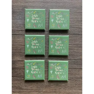 MINI MAGNET - LOVE GROWS HERE