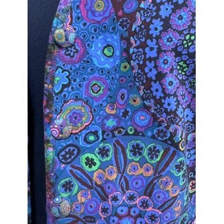 KAMALA DESIGNS DEVI VEST -  KAFFE FASSETT BLUE MILLEFIORE