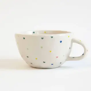 MUG WITH TINY PASTEL HEARTS