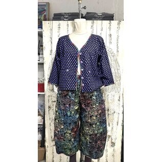 DAISY TOP - BLACK / PURPLE DOTS