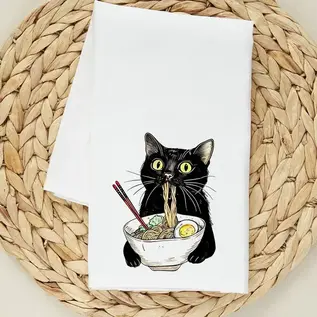 RAMEN CAT FLOUR SACK TOWEL