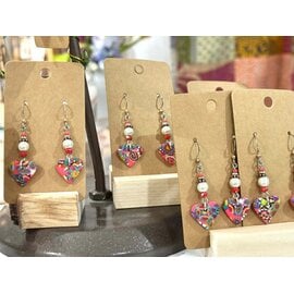 KAMALA DESIGNS KATE'S HANDMADE HEARTS EARRINGS