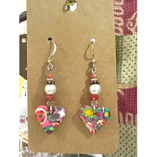 KAMALA DESIGNS KATE'S HANDMADE HEARTS EARRINGS