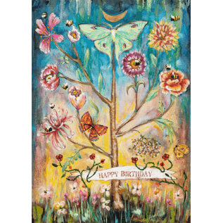BIRTHDAY CARD MOON TREE