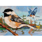 BIRTHDAY CARD CHICKADEE BLUEBIRD