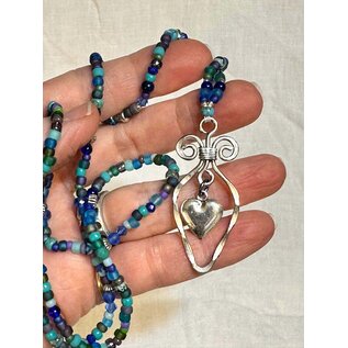 KATE'S BAUBLES- FILIGREE BLUES HEART