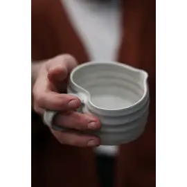 HANDMADE LATTE MUG- SHAPED HEART